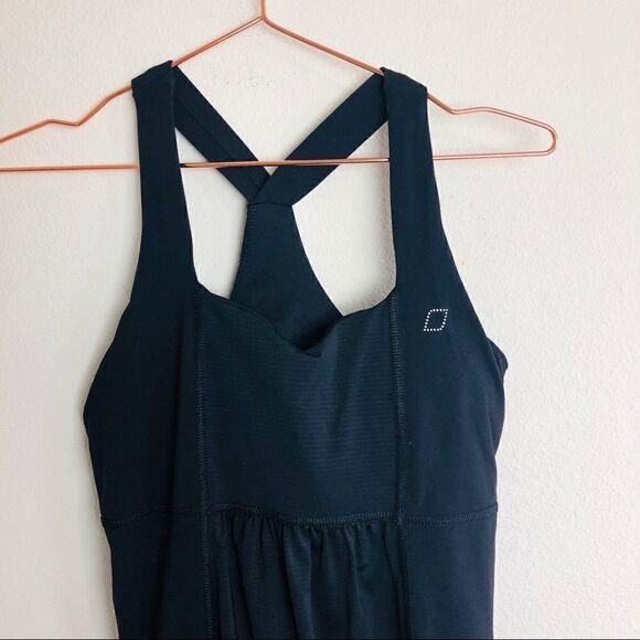 GUC Lorna Jane Black Racerback Logo Workout Tank Small - Picture 2 of 5